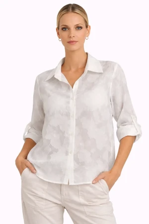 Camicia donna Diamante 8 elegante tessuto leggero casual chic