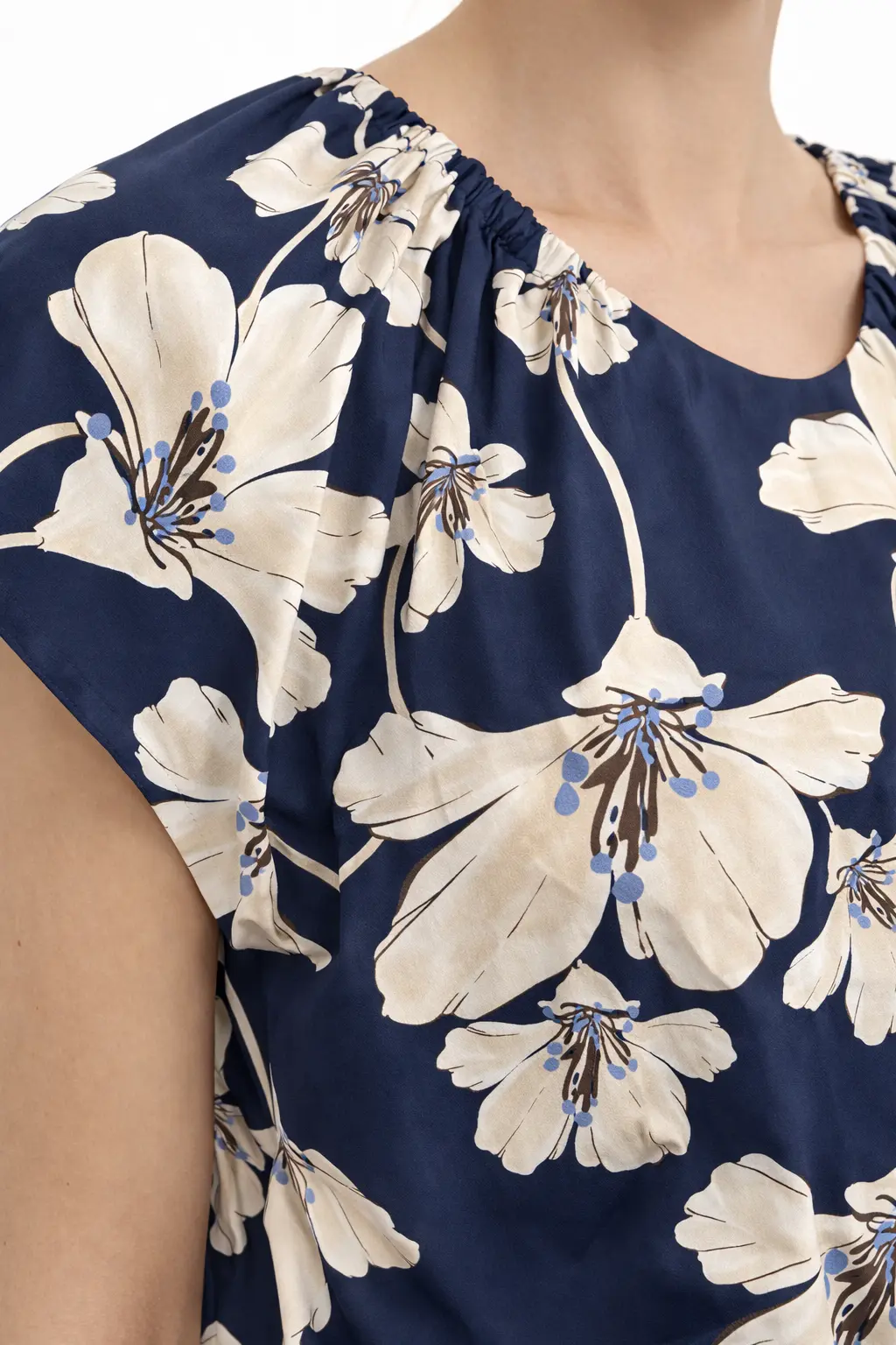 Blusa Donna Diamante 8 Fantasia Floreale Casual Chic 925523 - immagine 2