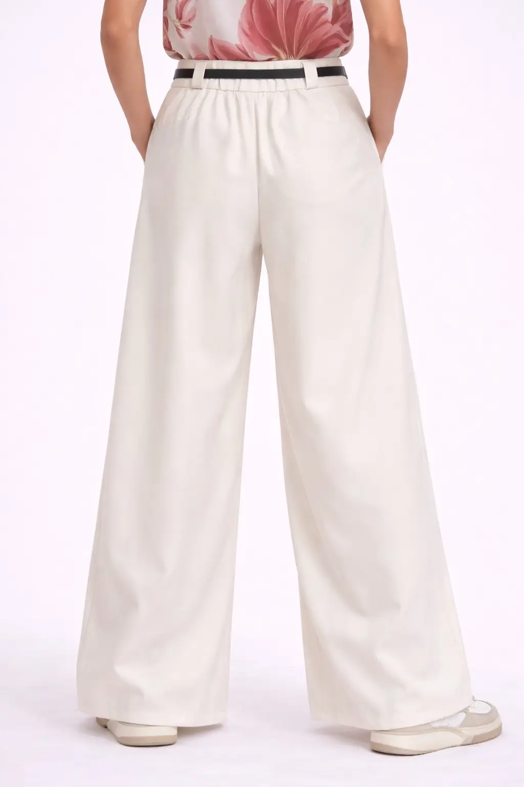 Pantalone Palazzo Donna maGAmà Elegante con Cintura 21510 - immagine 3