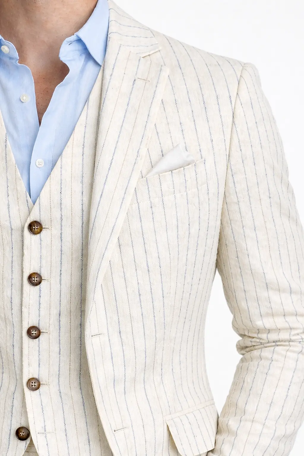 Giacca Uomo Telamira Cotone Righe Elegante Estiva TE/2603 - immagine 3