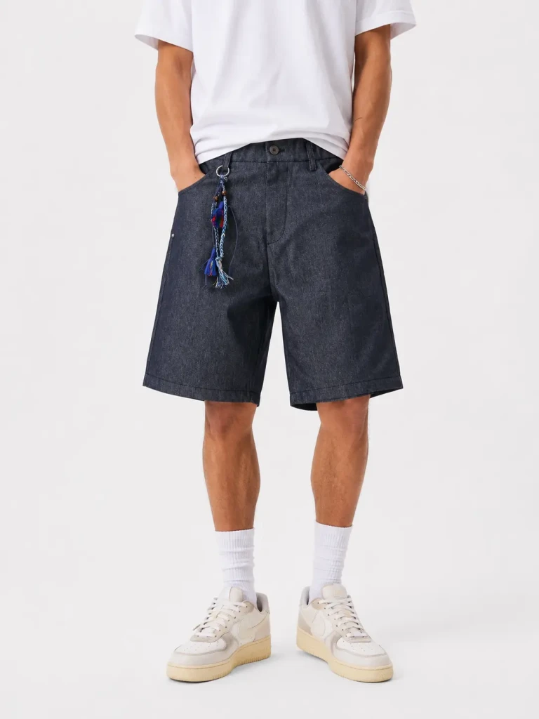 Bermuda uomo On Off baggy fit blu casual streetwear