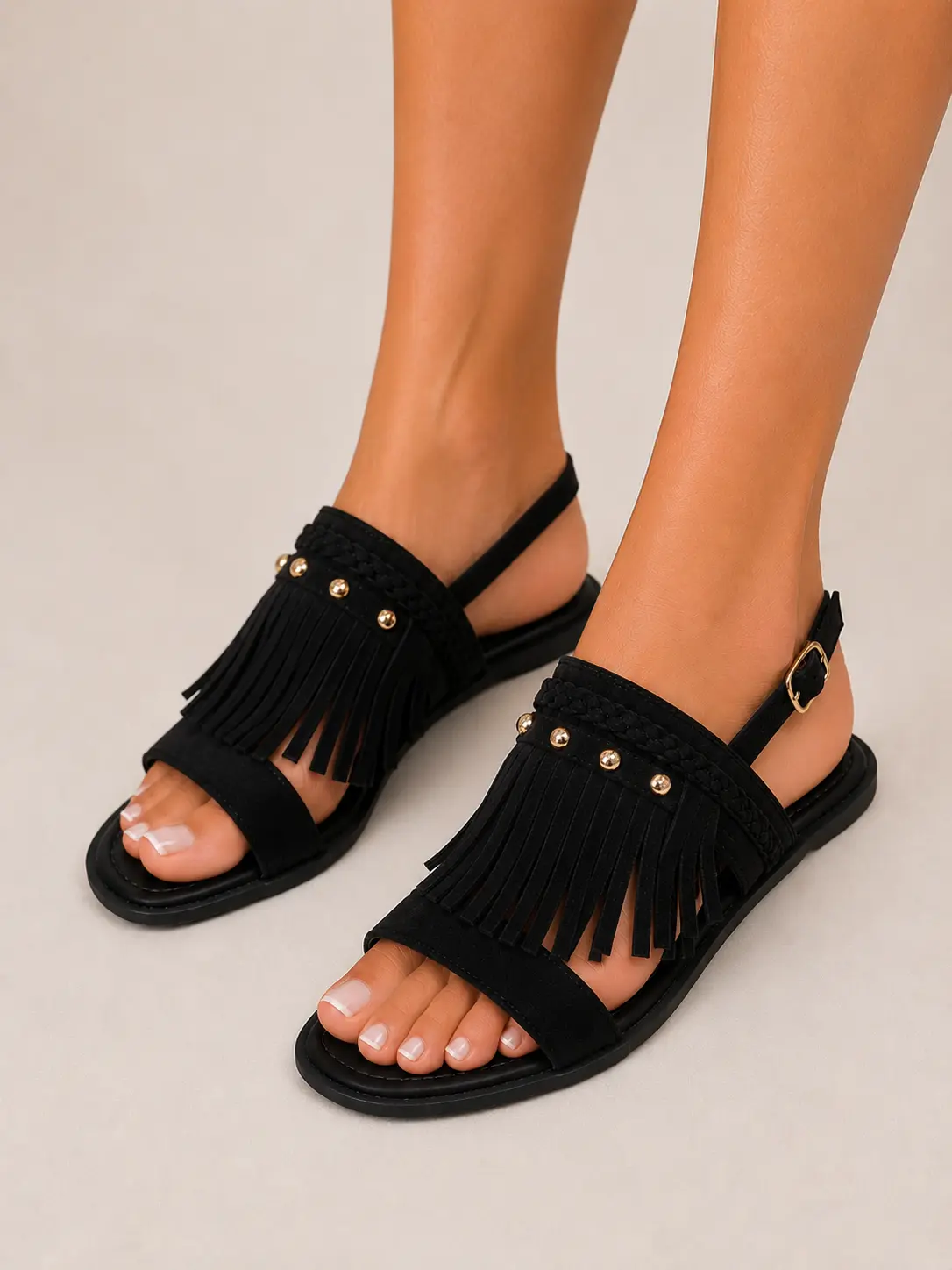 Sandali Donna Flat con Frange Decorative 3548 - immagine 3