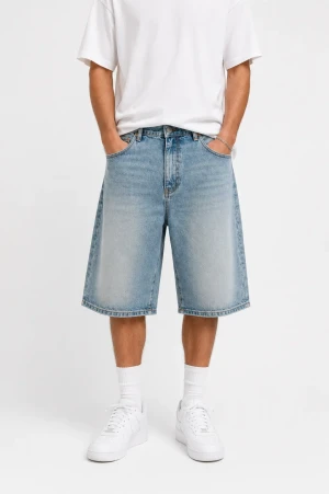 Bermuda uomo On Off baggy fit denim chiaro