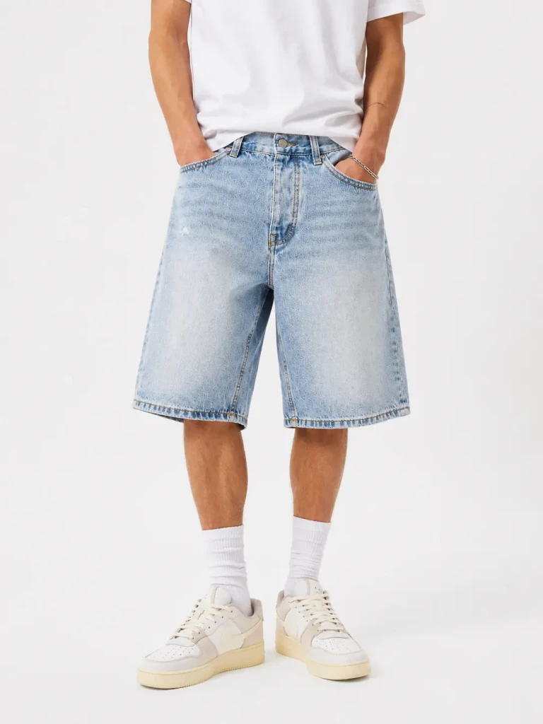 Bermuda uomo Warren Webber denim chiaro relax fit