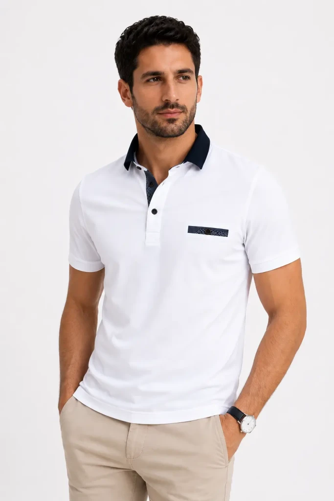 Polo Uomo On Off Cotone Stretch Slim Fit Elegante 9675